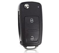 Schlüssel Fernbedienung Gehäuse 2 Tasten Autoschlüssel Funkschlüssel Kompatibel für Volkswagen MK6 VW Golf Polo Tiguan Passat Seat Skoda (2 Tasten)
