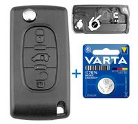 Schlüssel Gehäuse Batterie für Peugeot Partner Tepee Citroen Berlingo VA2 CE536