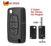 Schlüssel Gehäuse CE0536 HU83 für Peugeot 308 207 307 CC RCZ Expert Citroen C5