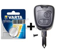 Schlüssel Gehäuse Ersatz Rohling Batterie für Peugeot 206 CC NE73