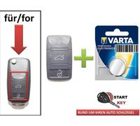 Schlüssel Gummi + Batterie für VW Seat Skoda Golf 5 Eos Polo Touran Leon Ibiza