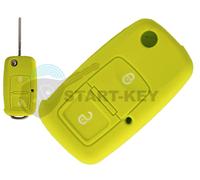 Schlüssel Hülle Cover für VW Seat Skoda Passat Golf 4 Polo Sharan Fabia Braun