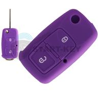 Schlüssel Hülle für VW Seat Skoda Passat Golf 4 Bora Polo Sharan Ibiza T5 Lila