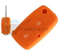 Schlüssel Hülle für VW Seat Skoda Passat Golf 4 Polo Sharan Fabia Ibiza orange
