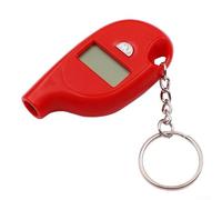 Schlüsselanhänger-Reifendruckmesser, 4 Einheiten PSI/KPa/Bar/cm2 für Mini-Auto-geformtes digitales LCD-Display, hohe Genauigkeit, Wiederholbarkeit für Autofahrer (rot)