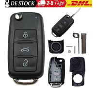 Schlüsselgehäuse 3 Tasten Klapp Schlüssel Gehäuse Passend für VW Skoda Seat Golf
