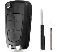 Schlüsselgehäuse Opel, 2 Tasten, Klappschlüssel, Ersatz, Fernbedienung, Schwarz