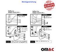 Schmutzfänger Kotflügel für Renault Koleos 2011-2017 Kunststoff Schwarz 4tlg