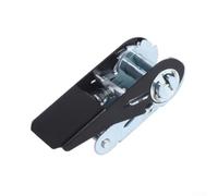 Schnalle aus Aluminiumlegierung, Ratschenspanner, Cargo-Gurtbefestigung, 2,5 cm Gurtbandspanner, 0,8 Tonnen sichere Ladung für Logistik, Gepäck, Werkzeugkästen, 1 Packung (Silberschwarz)