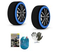 Schnee- und Eissocken für Reifen 235/50R20 mit Zulassung UNI EN 16662-1:2020 für Reifenradius Felge 20 Größe XXL Set mit 1 Paar = 2 Stück für Eis- und Winterstraßen