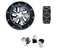 Schneeketten 255/45R20 16 mm (CN119), 1 Paar Schneeketten für Autoreifen, Rautenglieder = 2 Stück, zugelassen auf der Straße für Schnee und Eis