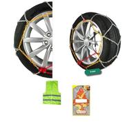 Schneeketten 9 mm für Reifen Reifen 225/60R18 1 Paar = 2 Stück Schneeketten für PKW, SUV, Lieferwagen, Allradfahrzeuge und Geländewagen, zugelassen mit Rautenglied SNOW CHAIN