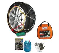 Schneeketten Auto 255/50R19 Kette 12 mm für SUV 4 x 4 Paar Schneeketten für Reifen von Autos, 2 Stück, zugelassen auf der Straße für Schnee und Eis