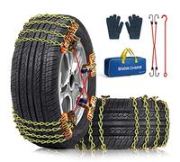 Schneeketten Auto SUV Pickup LKW Schneeketten Universal Schneeketten Traktion Schneeketten für Reifenbreite 195 205 215 220 225 235 240 245 255 265-8er Set