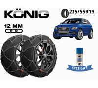 Schneeketten KONIG 12MM Für AUDI SQ5 2012- 235/55R19 GR 250 X12PRO + GRATIS