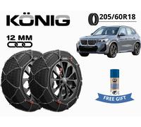 SCHNEEKETTEN KONIG 12MM Für BMW X1 (U11) 2022- 205/60R18 235 XG12PRO + GESCHENK