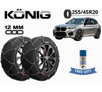 Schneeketten Konig 12MM Für BMW X3M Ab 2019- 255/45R20 Gr 255 XG12PRO