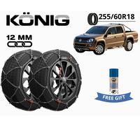 Schneeketten Konig 12MM X12PRO Gr 265 255/60 R18 Paprikarot Amarok 2010 Tribute