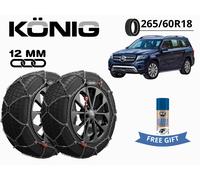 Schneeketten KONIG 12MM X12PRO GR 265 265/60R18 Für MERCEDES GLS (X166) 15-19