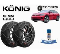 Schneeketten Konig 12MM X12PRO Gruppe 250 235/50 R20 Für VW ID5 + Geschenk