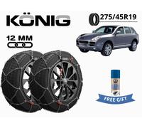 Schneeketten Konig 12MM X12PRO Gruppe 255 275/45R19 für Porsche Cayenne (9PA)