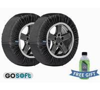 Schneesocken für Autos 255/45 R19 Genehmigt EN16662-1 Stoff Speziell + Geschenk