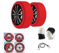 SCHNEESOCKEN FÜR Reifen 225/75 R16 Kreis 16 MESSEN XL ZUGELASSENE SCHNEESOCKEN FÜR PKW, SUV, 4X4, Vans, rutschfest FÜR MISCHSTRASSE-Abschnitte ZWISCHEN EIS UND Schnee, 2-TEILIGES Set