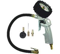 Reifenfüllpistole für Kompressor Profi-RM - TTS D040011, Reifendruckprüfer einschließlich Reifenfüller mit Manometer und 3 Düsen, max. Druck 8 Bar