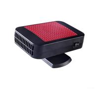 Schnellaufheizung 12V Ventilator mit Heizung Orange(Red) | Defroster Funktion, entfernt Eis und Beschlag, verbessert Sicherheit, für Auto und LKW