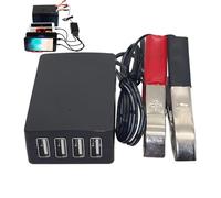 Schnelles Autoladegerät Adapter - USB-Ladewerkzeug für Motorrad | 12 V auf 24 V Konverter mit Anschlüssen, Mehrfachgeräte-Ladegerät für Auto, kompakte Ladestation für SUV, tragbares Zubehör für