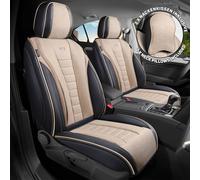 Schonbezüge Sitzbezüge für BMW 5er G30 & G31 Bj ab 2017 in Schwarz/Beige NL3