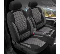 Schonbezüge Sitzbezüge für Honda Jazz 1 GD Bj 2001-08 in Dunkelgrau/Schwarz TK60