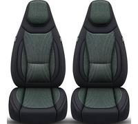 Schonbezüge Sitzbezüge für Hyundai Santa Fe SM Bj 2001-06 in Schwarz/Olivgrün C13