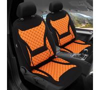 Schonbezüge Sitzbezüge für Mazda CX-5 2. Gen. Bj ab 2017 in Schwarz/Orange ZM3