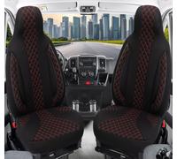Schonbezüge Sitzbezüge für Opel Mokka X Bj 2010-19 in Schwarz/Rote Naht PL402