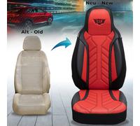 Schonbezüge Sitzbezüge für Seat Leon 1 1M Bj 1999-05 in Schwarz/Rot DPL502