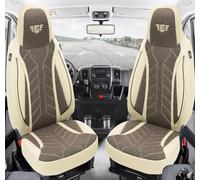 Schonbezüge Sitzbezüge für Skoda Fabia 1 Bj 1999-07 in Beige/Braun PLKT211