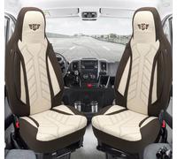 Schonbezüge Sitzbezüge für Skoda Fabia 3 Bj 2014-20 in Braun/Beige PLKT210