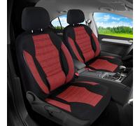 Schonbezüge Sitzbezüge für Skoda Fabia 3 Bj 2014-20 in Schwarz/Rot KT102