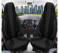 Schonbezüge Sitzbezüge für Skoda Fabia Monte Carlo Bj ab 2016 in Schwarz/Weiße N