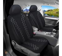 Schonbezüge Sitzbezüge für Volvo XC60 2 Bj ab 2017 in Schwarz/Weiße Naht N308