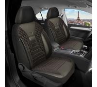 BREMER SITZBEZÜGE Maß Auto Schonbezüge kompatibel mit VW Passat B8 Fahrer & Beifahrer Set ab 2014 / Auto Schonbezug Velour Kunstleder Set 2er Pack in Schwarz (PS803)