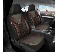 Schonbezüge Sitzbezüge für VW Passat B8 Bj ab 2014 in Schwarz/Rote Naht PS802