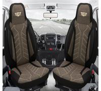 Schonbezüge Sitzbezüge für VW T5 Multivan Bj 2003-15 in Schwarz/Braun PLKT212