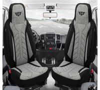 Schonbezüge Sitzbezüge für VW T5 Transporter Bj 2003-15 in Schwarz/Grau PLKT201
