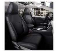 Schonbezug Autositz Autositzbezüge Für Toyota Für Corolla, 5-Sitzer-Komplettset, Mittelsitz Perforiert, Echtleder Autositzbezüge(Black)