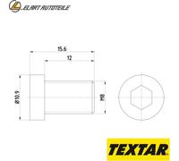 SCHRAUBE BREMSSCHEIBE TPM0009 FÜR BMW 3/E0/5/E4/7/E2/8/E1/Convertible/6/F1/E46