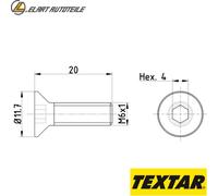 SCHRAUBE BREMSSCHEIBE TPM0015 FÜR OPEL ASTRA/J/Sports/Tourer/GTC/K/CLASSIC/Van