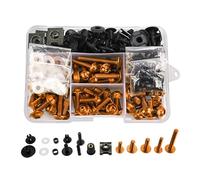 Schraubensatz Verkleidungsschrauben-Set Für Yamaha Drag Star XVS 950 1100 400, Schrauben-Set Für Windschutzscheibe Motorrad Karosserie Befestigung Kit(Orange)