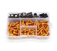 Schraubenzubehör Motorrad-Verkleidungsschrauben-Windschutzscheiben-Federbolzen-Kit Für Suzuki RM85 RM125 RM250 RM 250 RMX250 85 125 RMX(Gold)